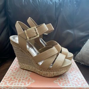 Giani Bini Glitter Wedge Sandals